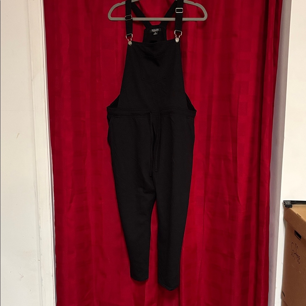 Rouge! Black Jumpsuit with Buckle Straps